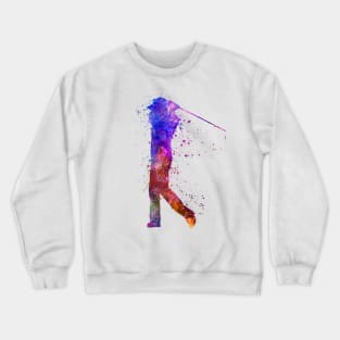 man golfer swing silhouette Crewneck Sweatshirt